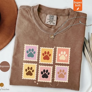 Colorful Dog Paw Heart Shirt, Dog Paw Shirt, Colorful Dog Heart Paw Tee, Gift Tee Dog Owner, Dog Lover Shirt, Paw Heart Shirt, Dog Mom Shirt