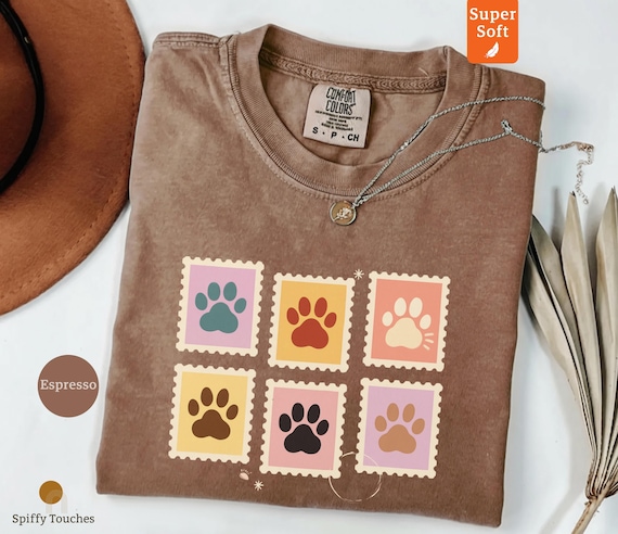Colorful Dog Paw Heart Shirt, Dog Paw Shirt, Colorful Dog Heart Paw Tee, Gift Tee Dog Owner, Dog Lover Shirt, Paw Heart Shirt, Dog Mom Shirt