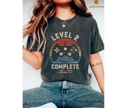 Vintage 2nd Wedding Anniversary - Level 2 Complete T-Shirt Vintage 2nd Wedding Anniversary - Level 2 Complete T-Shirt