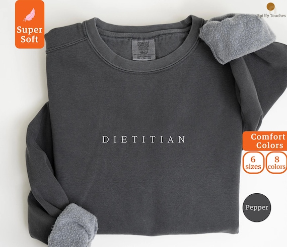 Comfort Colors Registered Dietitian Sweatshirt, Dietitian Crewneck, Dietitian Gift, Rd Grad Gift For Future Dietitian Sweater,Dietetics Gift