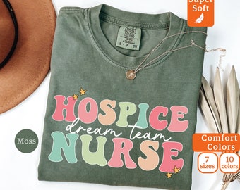 Comfort Colors Hospice Sjuksköterska T-shirt: RN-gåva, mjuk bomullströja