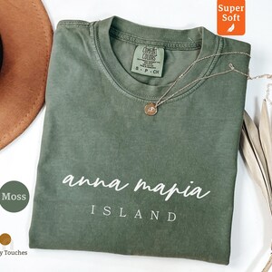 Anna Maria Island Shirt, Moss Green Beach Tee, Coastal Island Graphic T-Shirt, Vacation Souvenir, Super Soft Summer Top