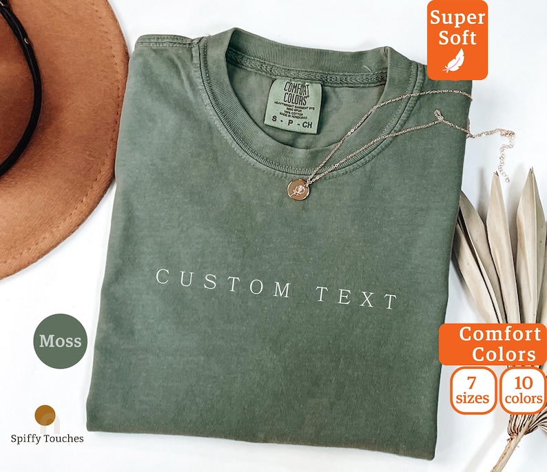 Comfort Colors Custom Text Shirt, Personalized Custom Shirt, Custom Made Shirt, Your Photo Shirt, Matching Custom Shirts,Business Logo Shirt