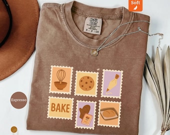 Retro bakshirt Comfort Colors®, bakcadeaus, grappige bakker-T-shirt, T-shirt eten, cadeau voor chef-kok, thuisbakker shirt, cadeau banketbakker