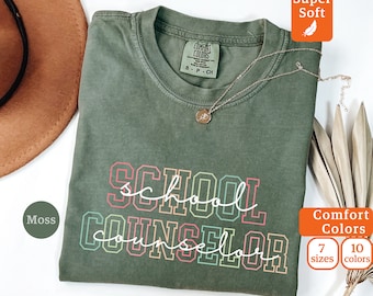 Komfort Farben Schul Counselor T-Shirt, Geschenk für Mentale Gesundheit