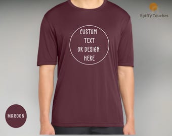 Custom Text Performance Shirt | Moisture-Wicking Tech Tee