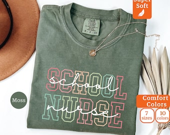 Comfort Colors T-shirt schoolverpleegkundige, terug naar school cadeau