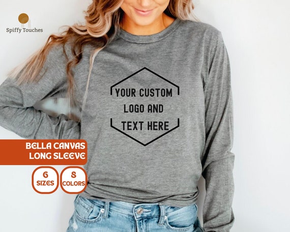 Custom Long Sleeve Shirt, Customize Your Own Shirt With Text, Custom Made Long Sleeve Shirt, Personalized Long Sleeve , Custom Text, Custom