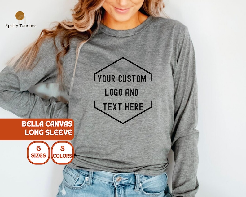 Custom Long Sleeve Shirt, Customize Your Own Shirt With Text, Custom Made Long Sleeve Shirt, Personalized Long Sleeve , Custom Text, Custom