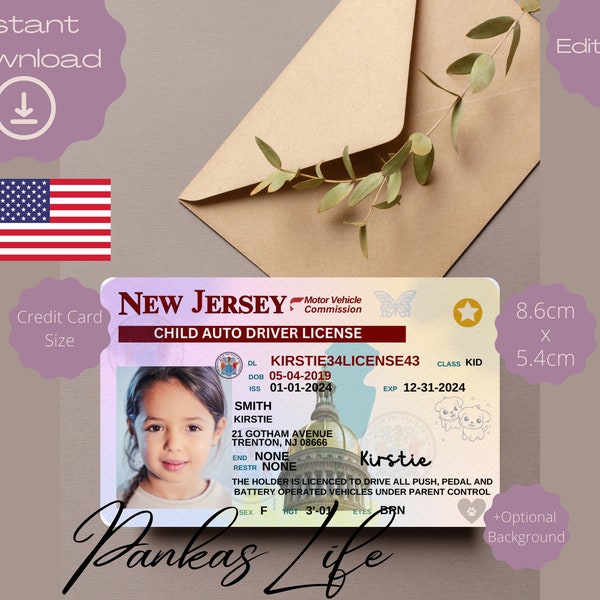 Driver Licence Kids Pdf - Etsy