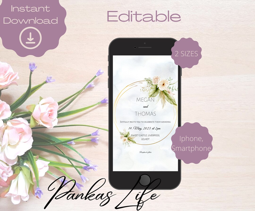 We Do Smartphone Wedding Text Invitation, iPhone Invite, Sms Invitation