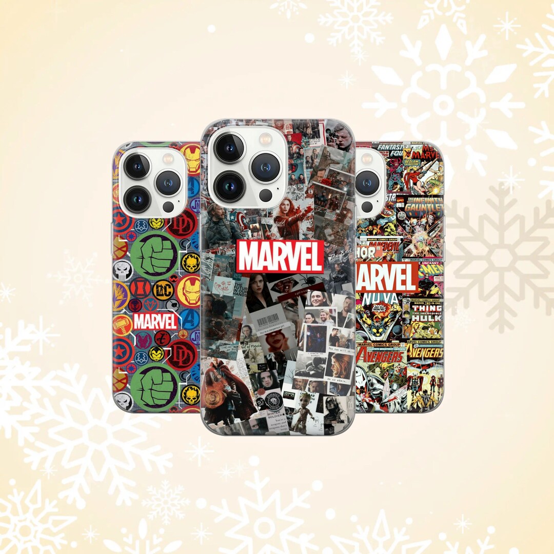 Comic Marvel Phone Case Avengers Cover for iPhone 15 14 13 12, Samsung