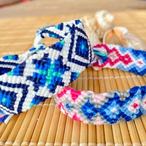 Braziliaanse veelkleurige gradiënt armband, Set van 2 Surfer Armband, Boho Wrap Vriendschap Armband, Beste Vriend Geschenken