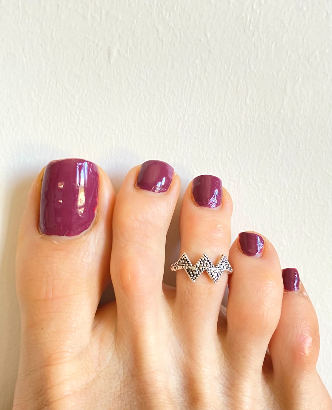 Silver Zigzag Toe Ring, Knuckle Rings, Minimalist Geometric Ring, Wavy ...