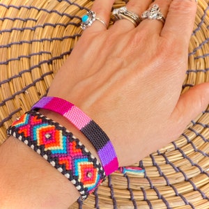 Leme surf vriendschap armband, handgemaakte set van 2 Boho armbanden, Surfer armband, String armband, multi gekleurde armband voor mannen en vrouwen