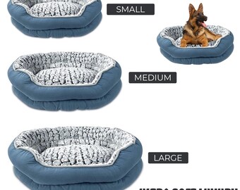 Luxury Soft Grey Pet Dog Bed Cat Beds Washable Puppy Cushion Warm Pet Basket