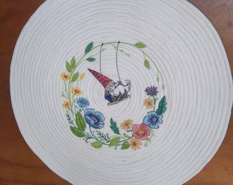 Homemade Woven Wall-hanging with Embroidery