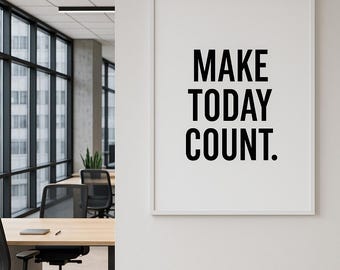 Hustle Silently Motivational Quote Print – Office Wall Art – Minimalist ...