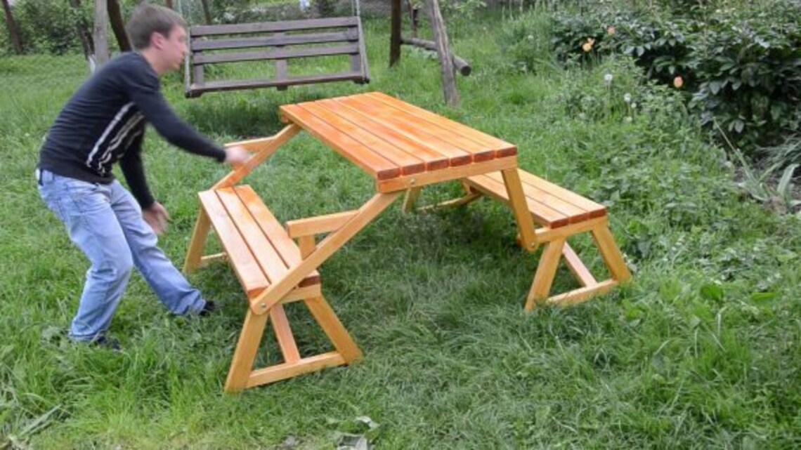 DIY Folding Table Bench Folding Picnic Table Bench Table PDF Plans