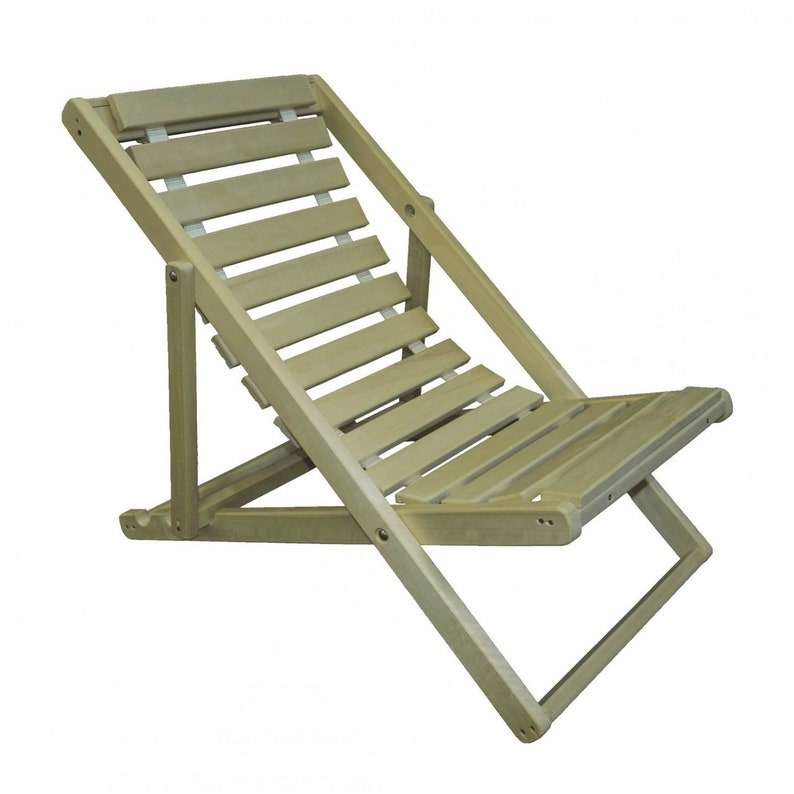 DIY Wooden Folding Deck Chair Beach or Sling Chair Plan Etsy