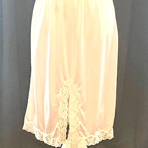 Vintage Slip - Half Slip - French Maid Pink w/Lace Trim