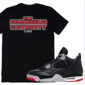 Bred Sneaker Matching Tee for Jordan 11 Bred, Flu Game, Cherry 13 | Red Black Sneakerhead Shirt for Sneaker Ball, Raging Bulls Match
