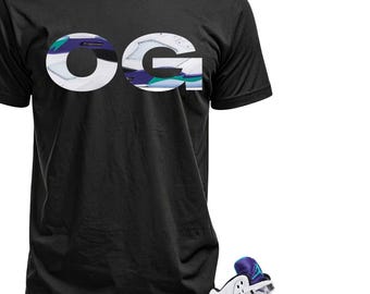 Koszulka Jordan Grape 5s Matching Shirt – Aqua Purple Sneaker Match Tee | Koszulka Retro 8 Aqua | Koszulki pasujące do Jordanów | Koszulka z grafiką Sneaker Fit
