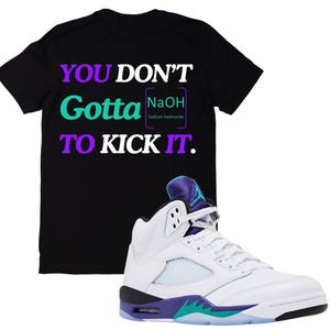 Grape 5s Shirt to Match Jordan 5 2025 | Grape 5s Outfit Tee | Sneaker Match Shirt for Retro Grape Jordans | Unisex Streetwear