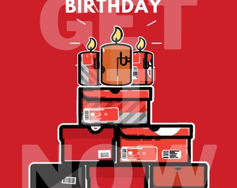 Invitación a fiesta de zapatillas rojas y negras / Volante de fiesta editable inspirado en Nike / Plantilla para fiesta de zapatillas de cumpleaños para adolescentes / Invitación digital para ella