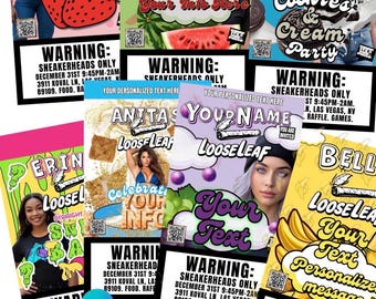 Loose Leaf Wrap Label Canva Template Bundle (Digital Download)