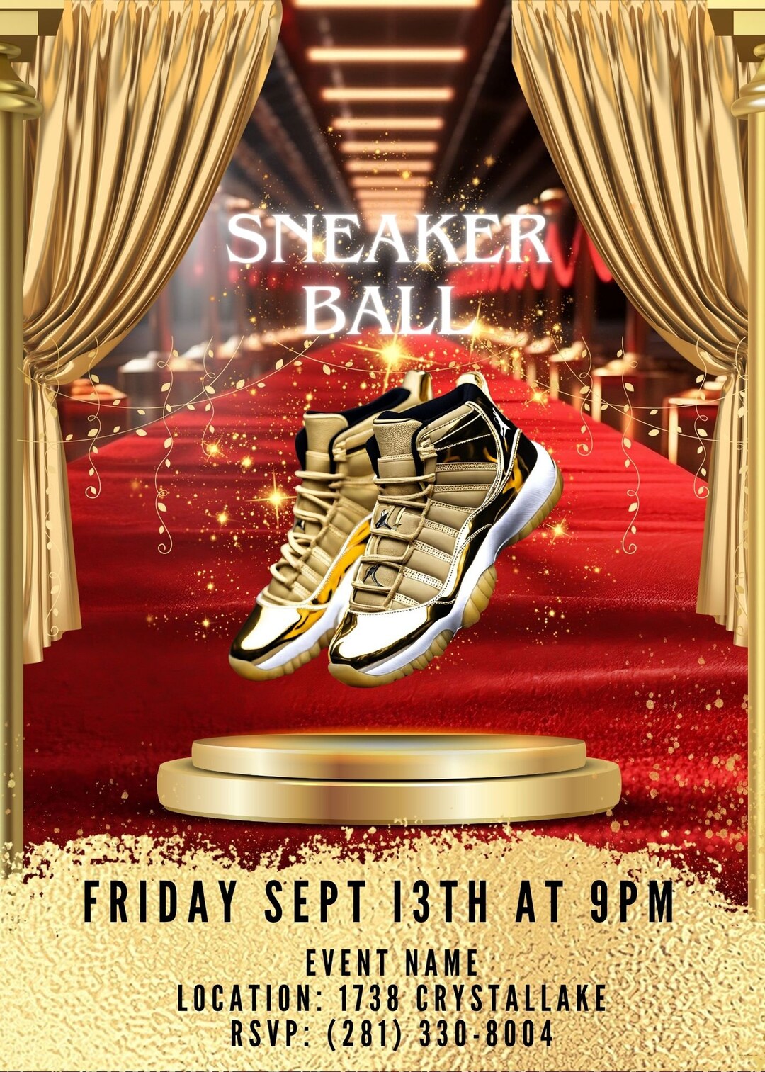 Sneaker Ball Invitations Sneakerhead Happy Birthday Card Sneakers
