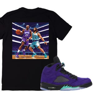 Grape 5s Shirt to Match Jordan 5 2025 | Grape 5s Outfit Tee | Sneaker Match Shirt for Retro Grape Jordans | Unisex Streetwear