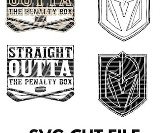 Paquete SVG de los Vegas Golden Knights / Archivo de corte Cricut para calcomanía de auto VGK / Calcomanía de mamá de hockey y regalo de graduación / Descarga instantánea