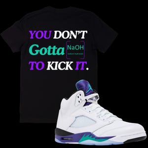 Sneaker T Shirt Match Jordan 5 Grape Clothing | Men Jordan 5 Aqua Outfit | Shirts for Aqua 5s & Canyon 4s | Hoodies to Match Jordans
