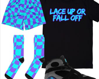 Matching Shorts for Aqua 8s & Grape 5s | Sneaker Outfit Shorts | Jordan Sneaker Match Streetwear