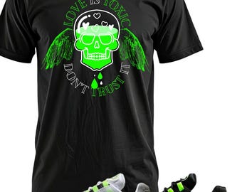 Air Max Schwarz Neon Grün Sneaker Schuh Match T-Shirt Shirt Sommer Jersey Kurzarm T-Shirt Unisex, Sneaker Match Socken