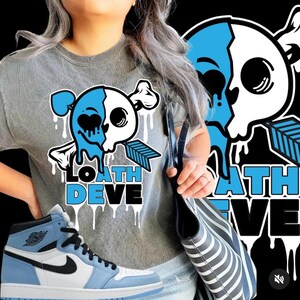 Baby Blue Sneaker Match Shirt | Light Blue Sneaker Matching Tee | Baby Blue Outfit for Women Men | Jordan Baby Blue Shirt