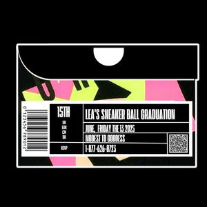 Remise des diplômes Sneaker | Sneaker Ball - Invitations au bal de promo numérique | Invitation au gala de baskets | Étiquettes Tic Tacs pour l'obtention du diplôme