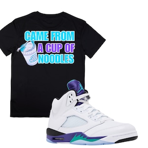 Grape 5s Shirt to Match Jordan 5 2025 | Grape 5s Outfit Tee | Sneaker Match Shirt for Retro Grape Jordans | Unisex Streetwear
