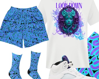 Aqua 8s Matching Shorts | Jordan Sneaker Streetwear Fit