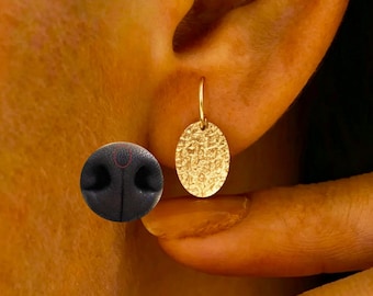 Custom Fingerprint Earring,Engraved Pet Paw Earring,Mother's Day Gift for Her, Birthday Gifts,Gold Photo Earring,Christmas Gift For Her