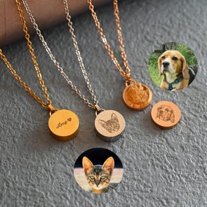 Custom Paw Print Cremation Urn Necklace,Pet Photo Necklace,Pet Loss gift for her,grief necklace,Personalized Dog Urn,Pet Hair Memorial gift