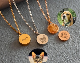 Custom Paw Print Cremation Urn Necklace,Pet Photo Necklace,Pet Loss gift for her,grief necklace,Personalized Dog Urn,Pet Hair Memorial gift