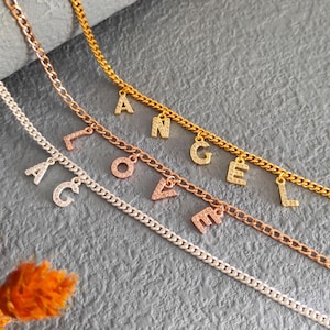 Tobillera con inicial de corazón brillante personalizada, tobillera dorada para mujer, tobillera con nombre, pulsera con letras personalizada, regalo de cumpleaños para ella, regalo de corazón delicado