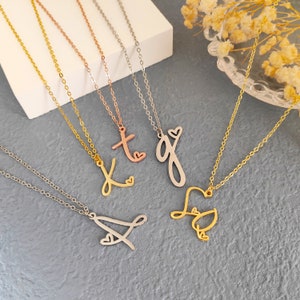Collar de nombre personal, collar inicial, collar de letras, collar personalizado, regalos de esposa, regalos para mamá, regalo de Navidad, collar de oro, regalo de cumpleaños