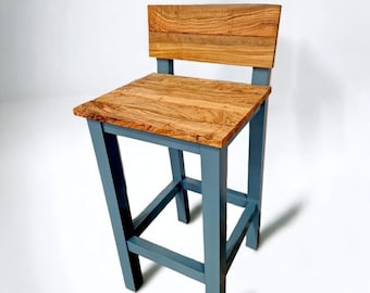 Olive wood rectangular chair