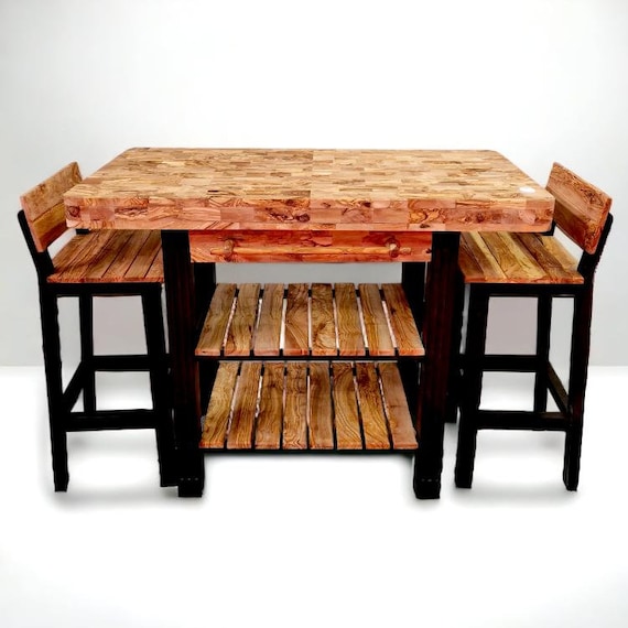 Working Block Table Butcher Block Table With Seating