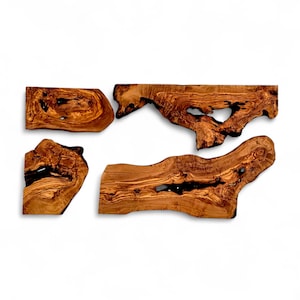 Stukken olijfhout, olijfhout voor doe-het-zelvers, olijfhout voor epoxy, olijfhout voor hars, hout voor kunst, olijfhouten platen