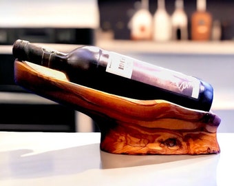 Olive Wood Wooden Wine Natural Bottle Holder