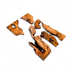 Stukken olijfhout, olijfhout voor doe-het-zelvers, olijfhout voor epoxy, olijfhout voor hars, hout voor kunst, olijfhouten platen
